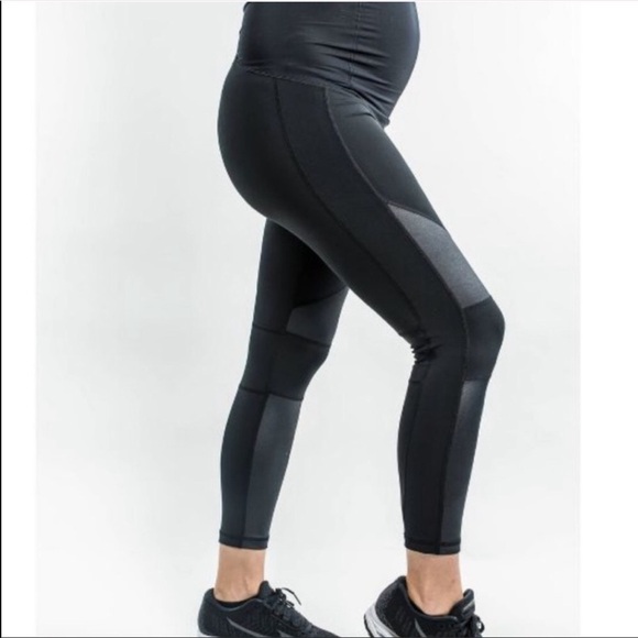 Isabel Maternity by Ingrid & Isabel Moto Maternity Workout Legging - Picture 1 of 9